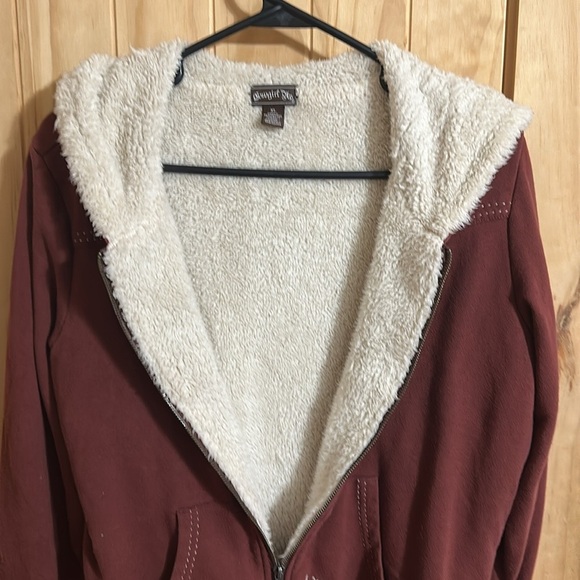 Aeropostale Brown and White Teddy Jacket Cozy and Stylish - Picture 6 of 7